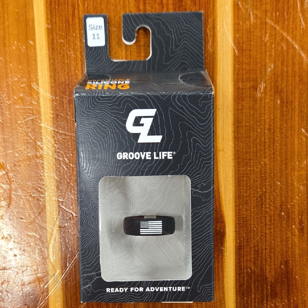 Groove Life Black Silicone Ring for Men